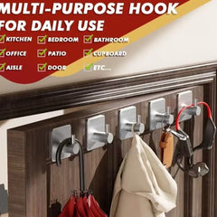 Adhesive Stainless Steel Hooks