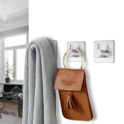 Adhesive Stainless Steel Hooks
