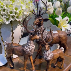 Vintage Deer Showpiece Set
