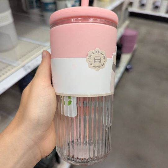 Glass Tumbler with Straw