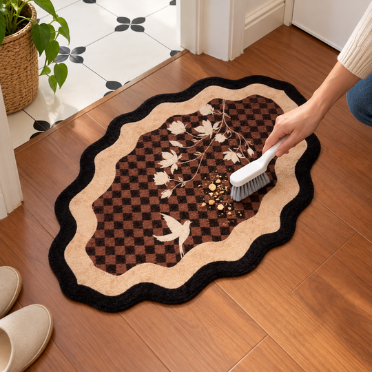 WavyBloom Floor Mat cleaning demonstration