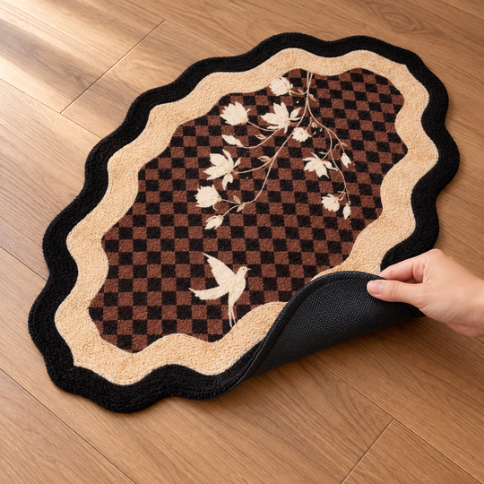 WavyBloom Floor Mat flexible backing