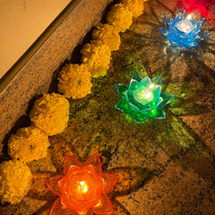 LaksmiDevi Lotus Diya (LED Water Sensor)