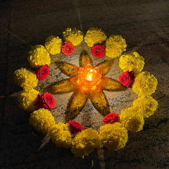 LaksmiDevi Lotus Diya (LED Water Sensor)