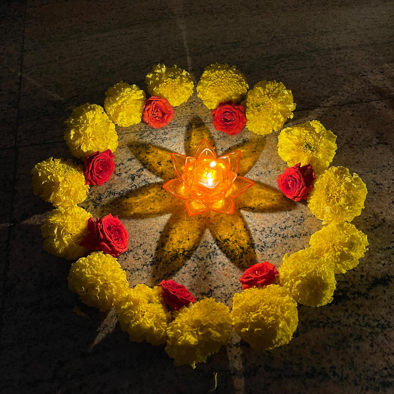 LaksmiDevi Lotus Diya (LED Water Sensor)