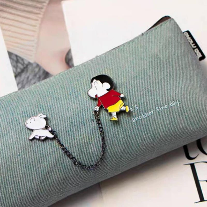 Shin-chan & Shiro Dog Enamel Pin