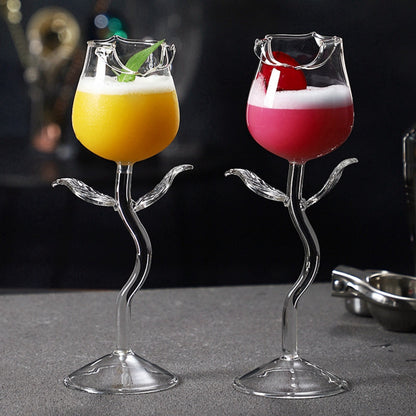 Transparent Rose Shape Glassware