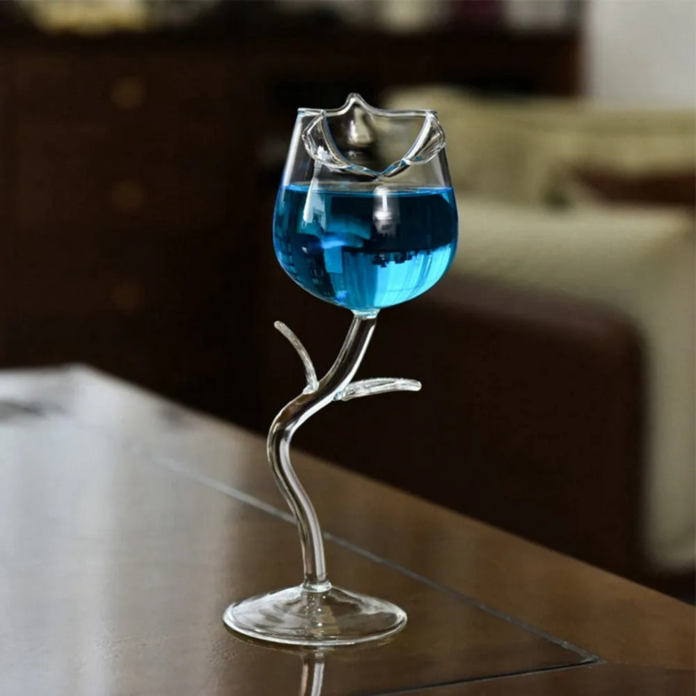 Transparent Rose Shape Glassware