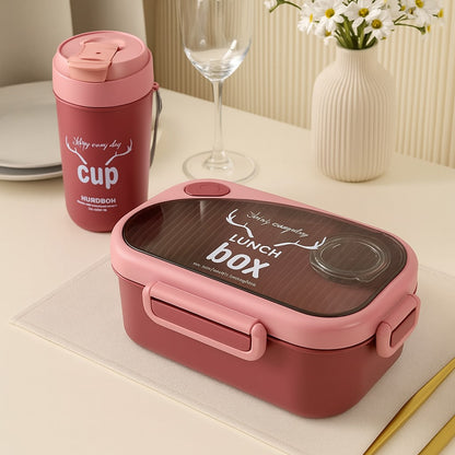 Portable Lunch Box & Cup Set