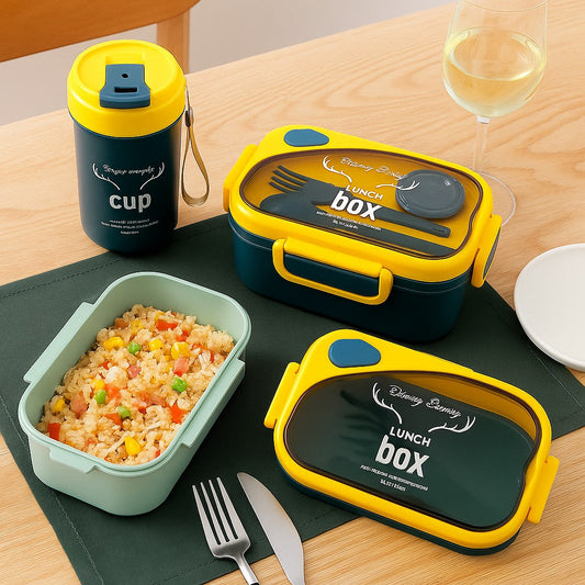 Portable Lunch Box & Cup Set