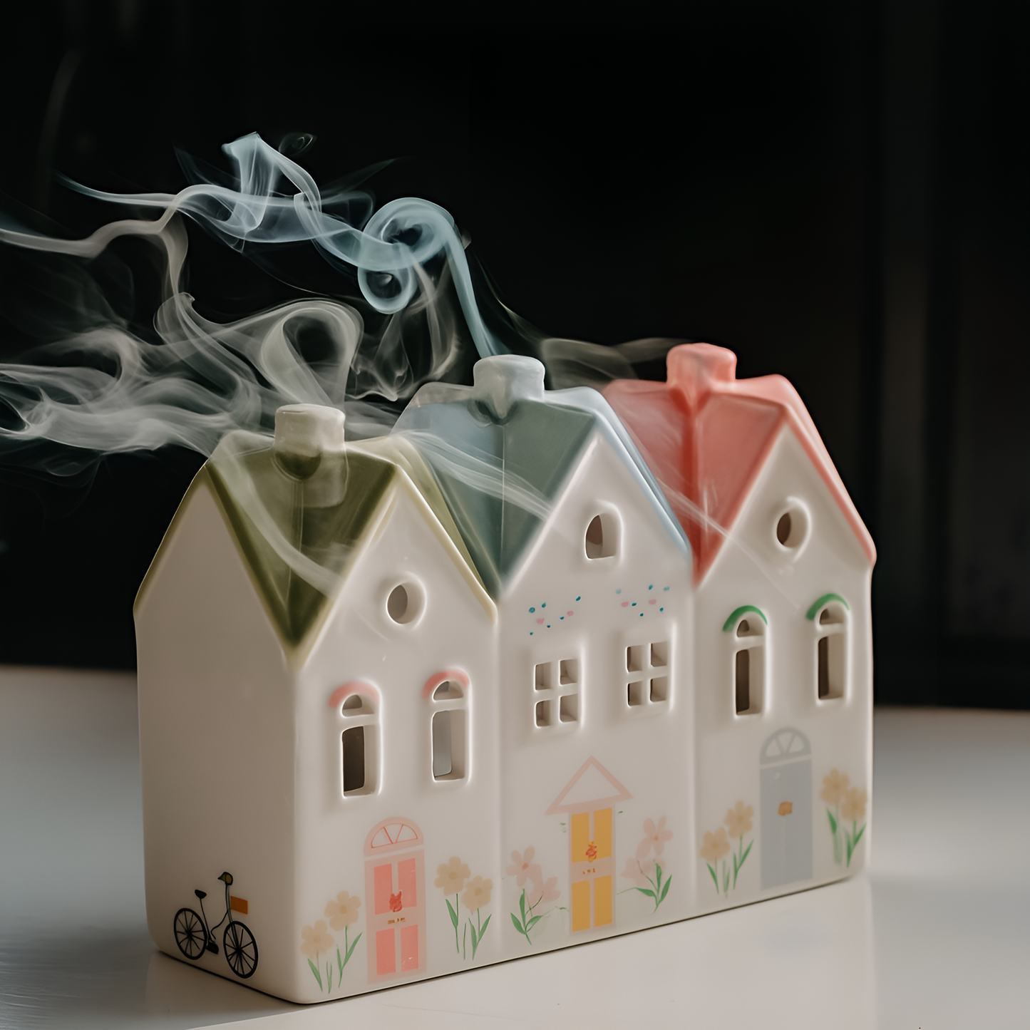 Pastel House Incense Burner