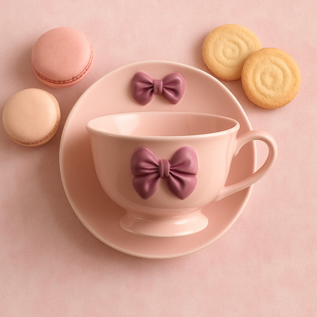 Bowknot Cup With Saucer
