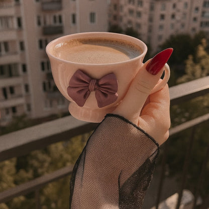 Bowknot Cup With Saucer