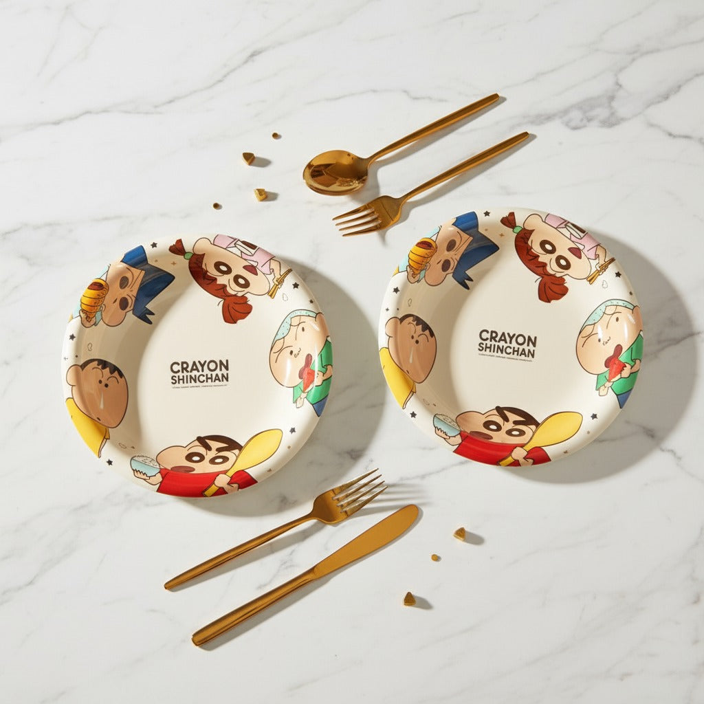 Shinchan Dinner Plates – Kid-Friendly Size &amp; Shape