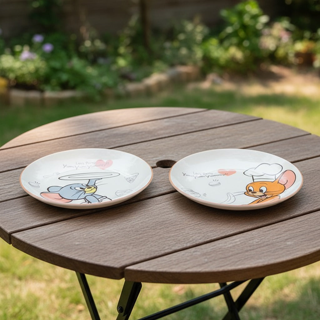 Tom & Jerry Plates – Classic Cartoon Theme
