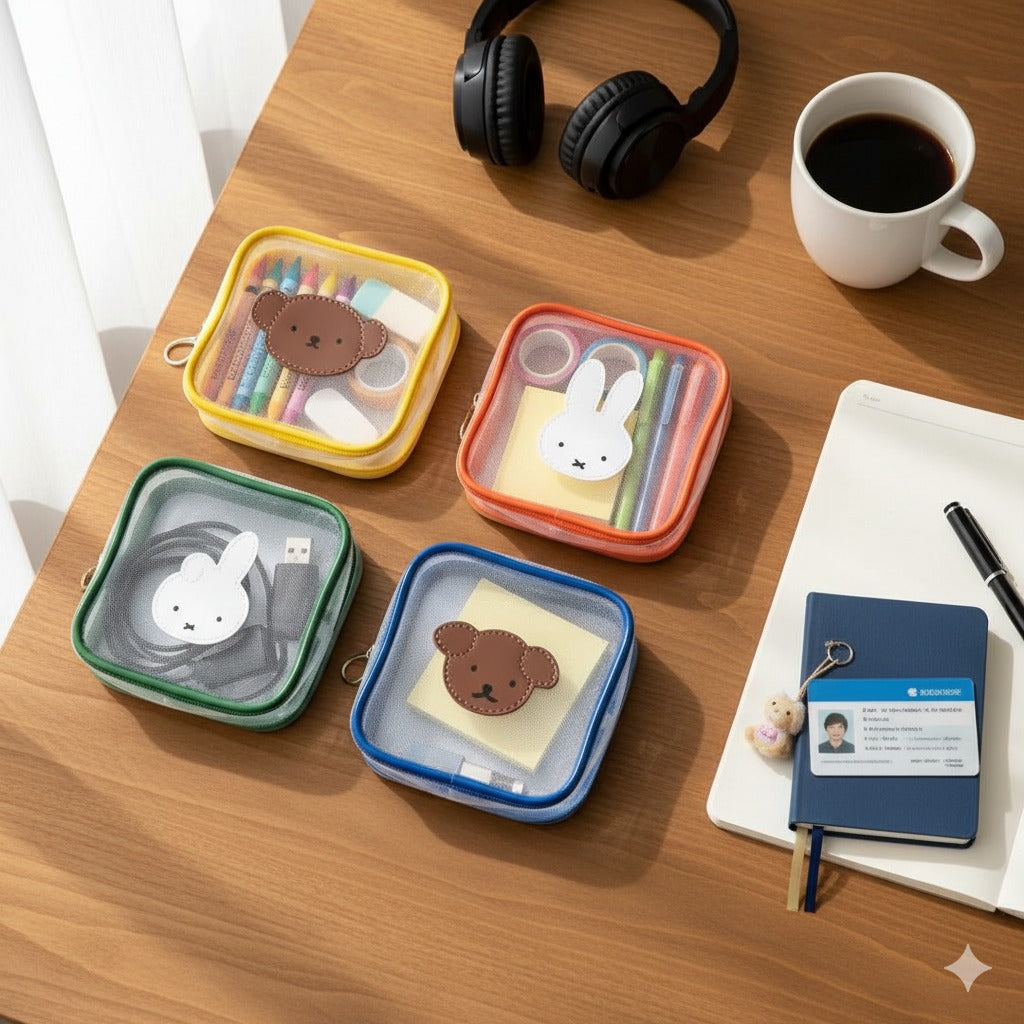 Mesh Zipper Mini Pouch