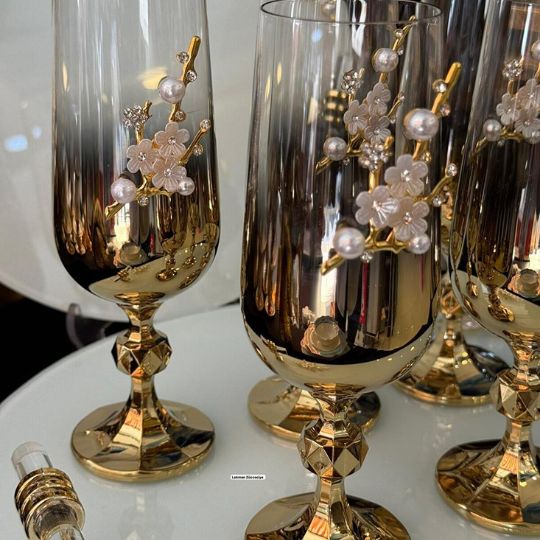 Golden Bloom Glass