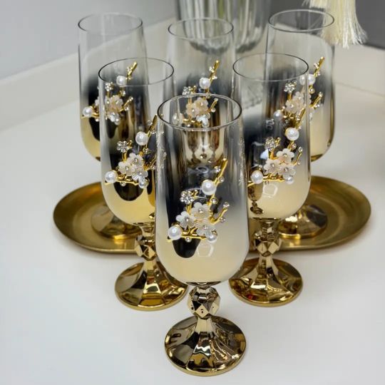 Golden Bloom Glass
