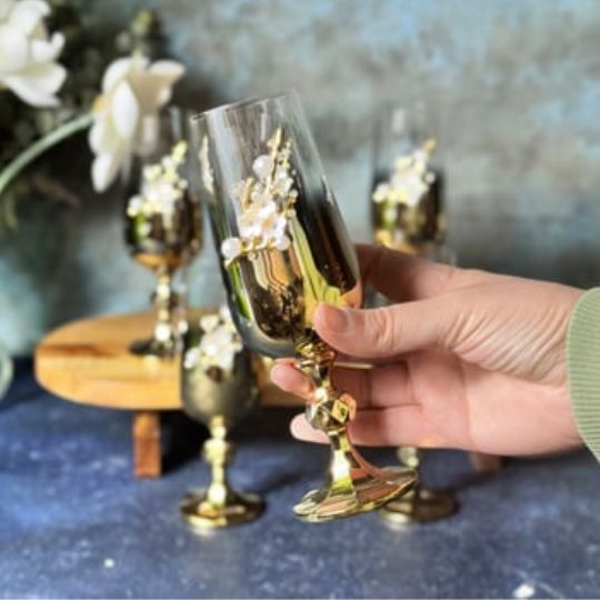 Golden Bloom Glass