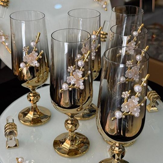 Golden Bloom Glass