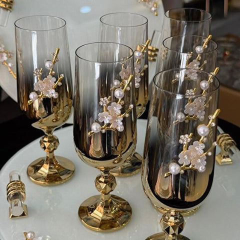 Golden Bloom Glass
