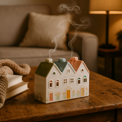 Pastel House Incense Burner