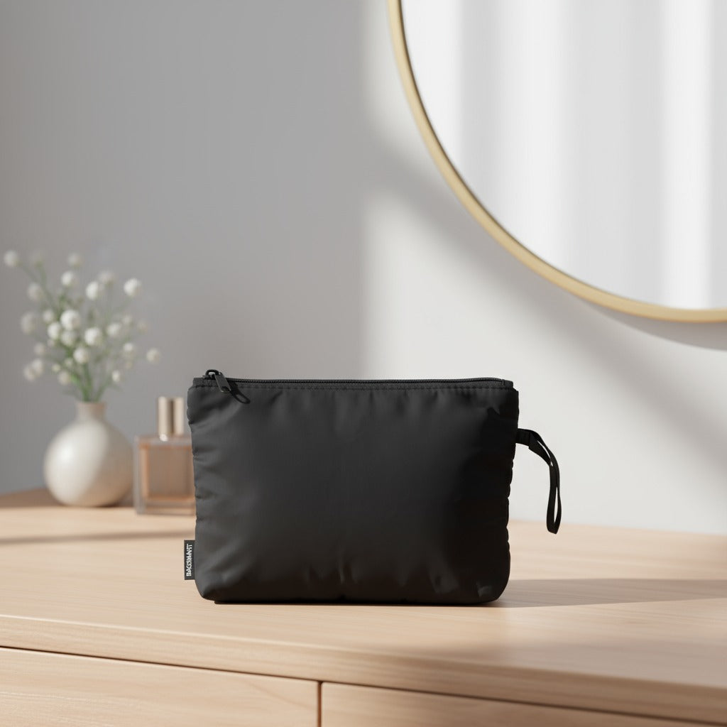 Puffy Tote Bag With Pouch