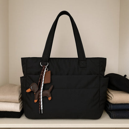 Puffy Tote Bag With Pouch