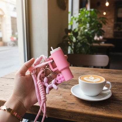 Aesthetic Mini Cup Keychain Set