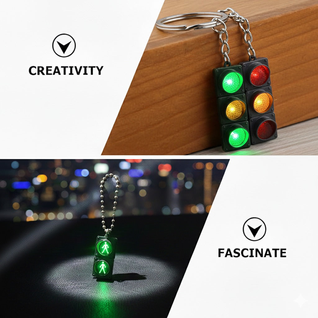 Traffic Light Keychain – Practical & Portable