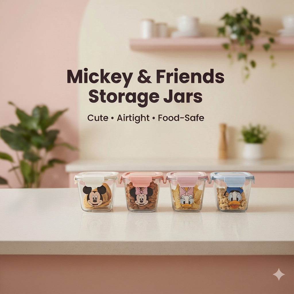 Mickey & Friends Glass Jars – Bright &amp; Cheerful Colors