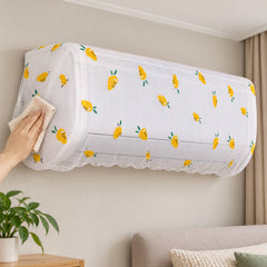 AirNest Printed AC Cover — cloth wiping demonstration