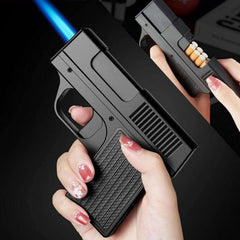 Gun Shape Cigarette Case Lighter