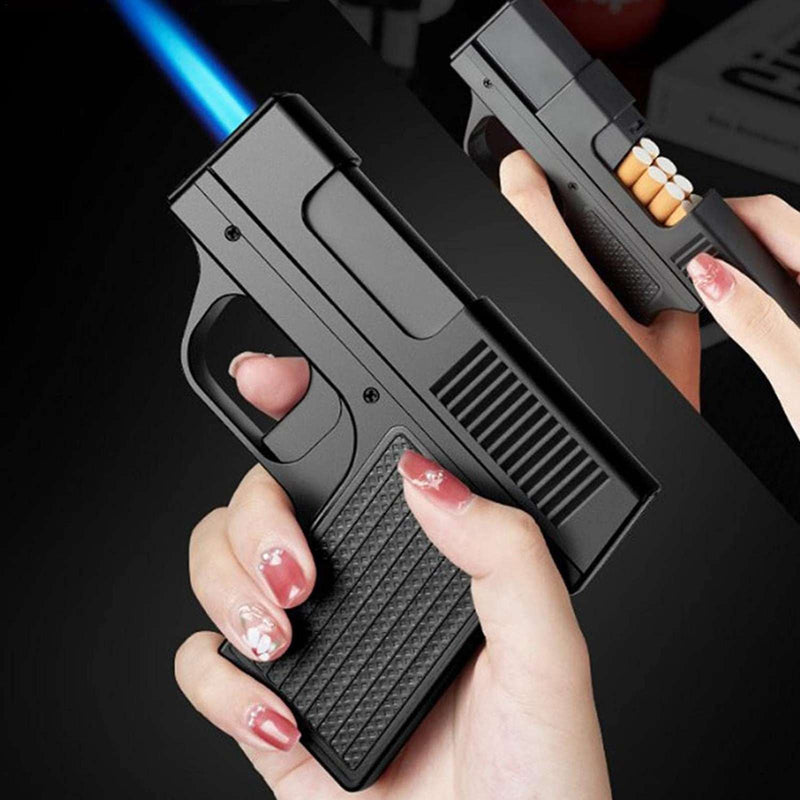 Gun Shape Cigarette Case Lighter