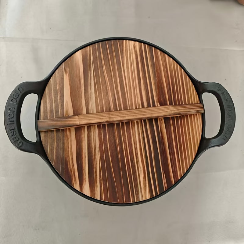 Non-Stick Cooking Pot with Wooden Lid