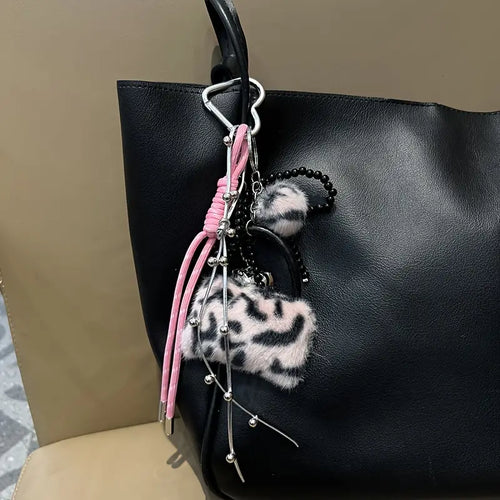 Leopard Print Keychain