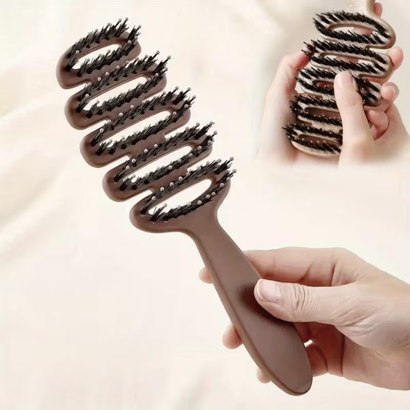 Smoothing Bristle Hair Brush – Ergonomic & Easy Grip Handle