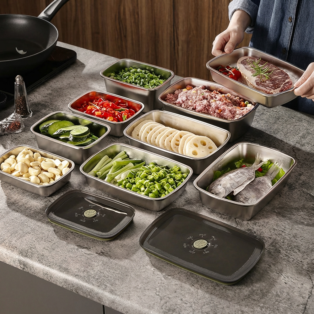 Vacuum Seal Steel Box – Leak-Proof Lid