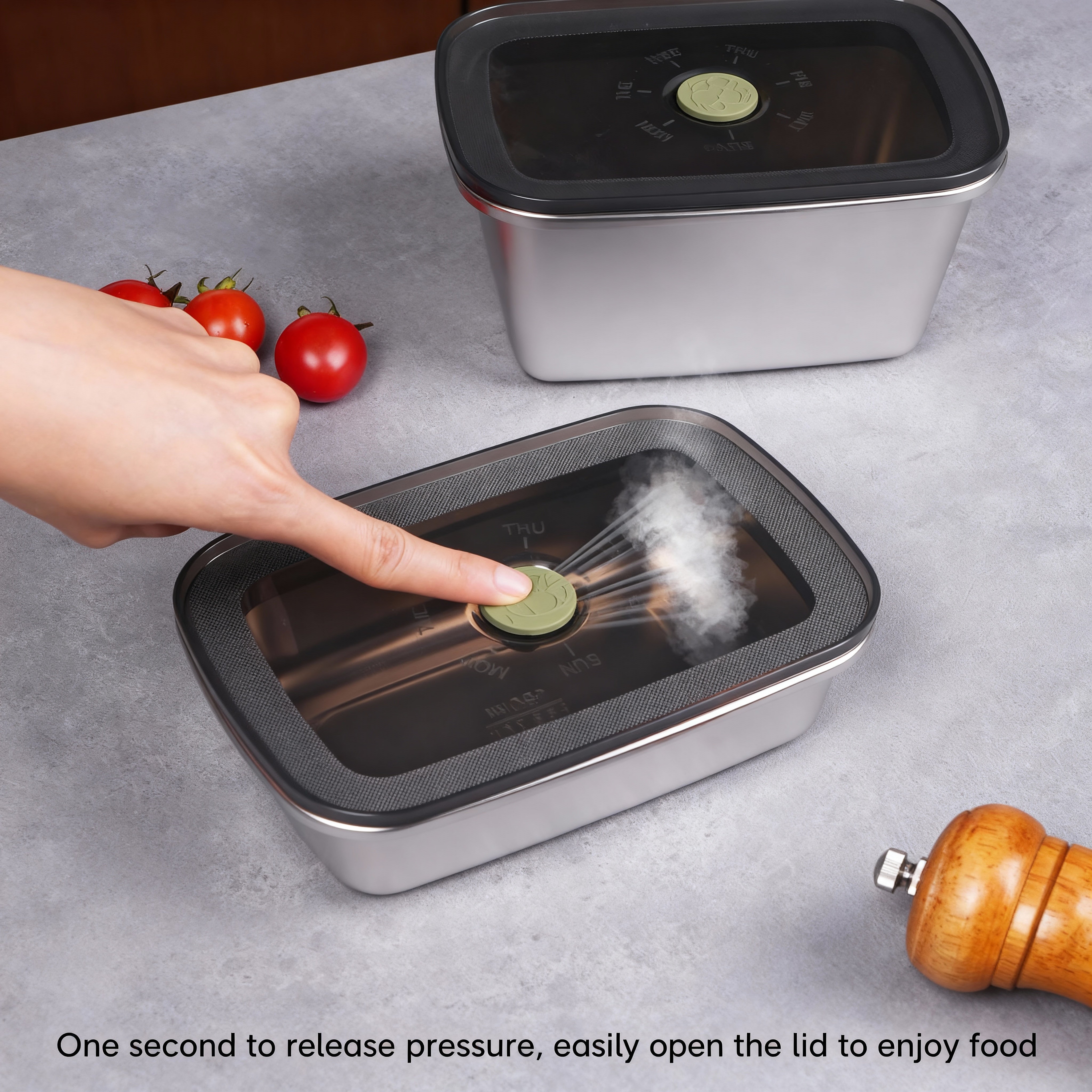 Vacuum Seal Steel Box – Perfect for Meal Prep