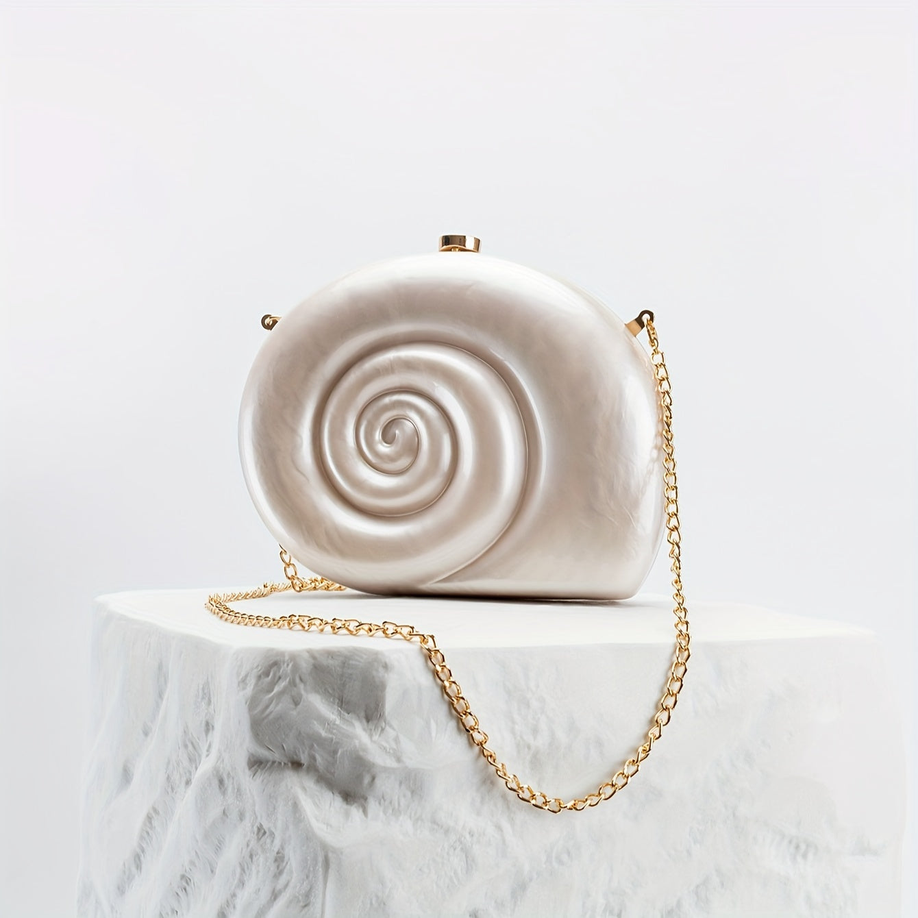 Acrylic Shell Shape Clutch