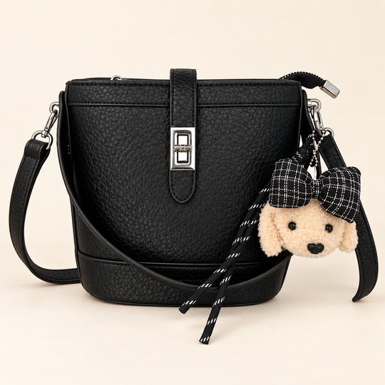 Black Teddy Charm Sling Bag - catalog hero