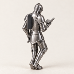 BookGuard Reading Knight Figurine rear support view