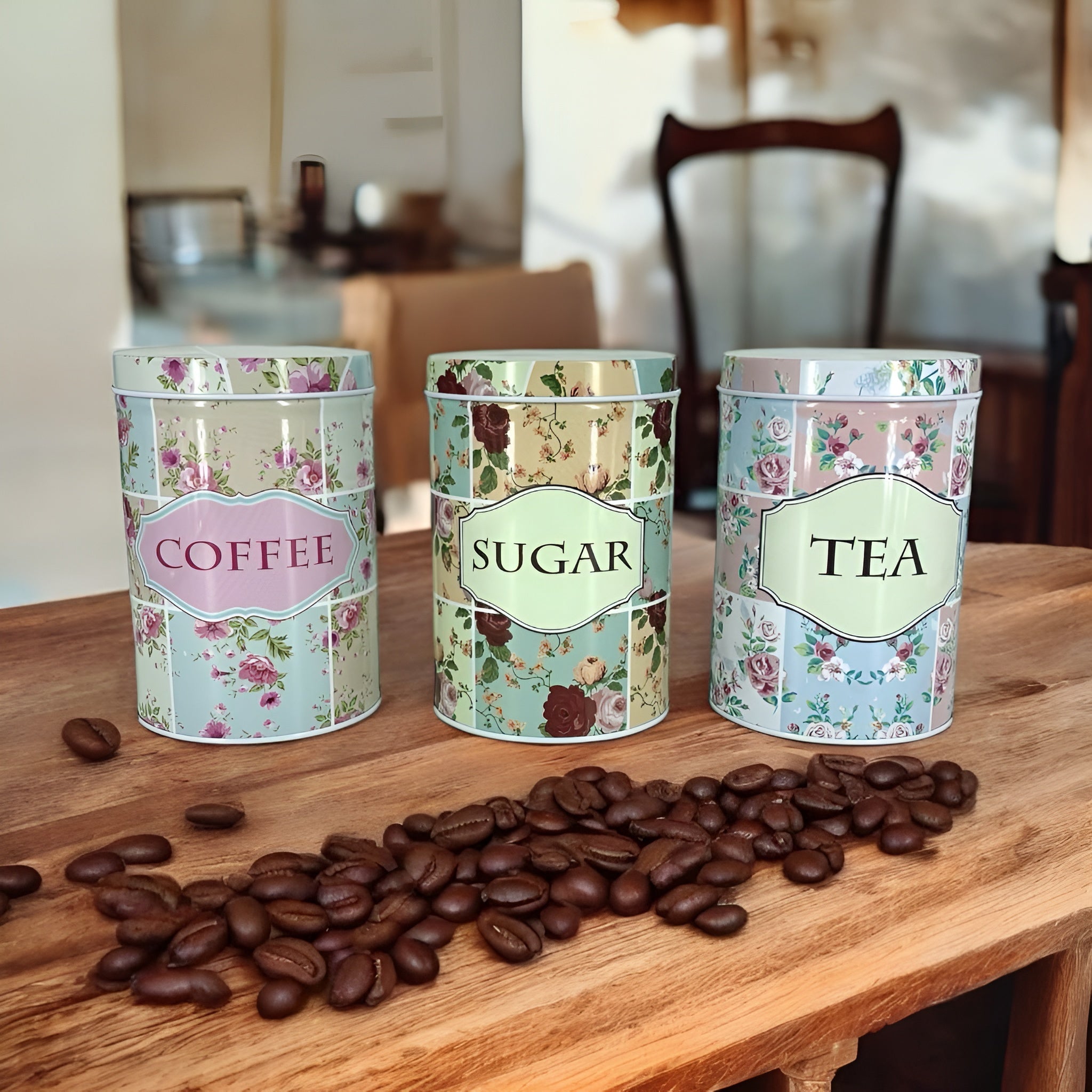 Vintage Storage Tin Set – Durable Metal Build