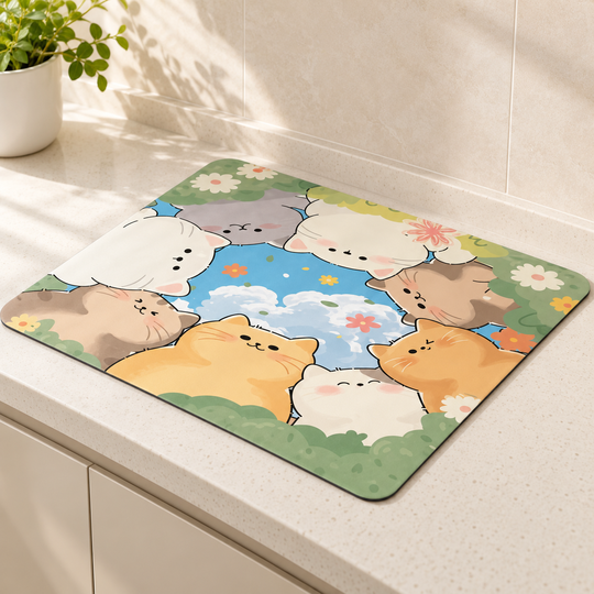 Cartoon Cats Top Mat alternate angle