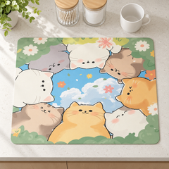 Cartoon Cats Top Mat with light essentials
