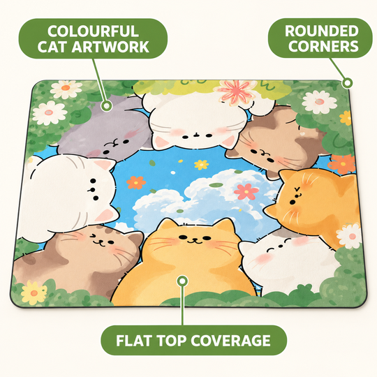 Cartoon Cats Top Mat feature explainer