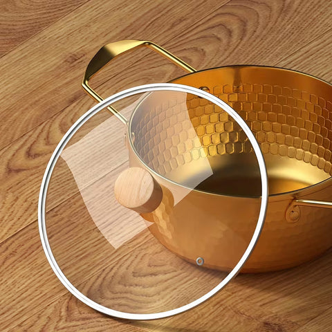 Hammered Cooking Pot with Lid