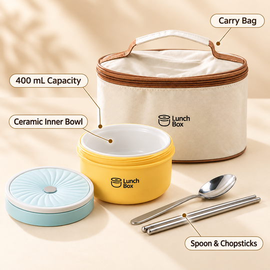 Ceramic Insulated Lunch Bowl feature guide