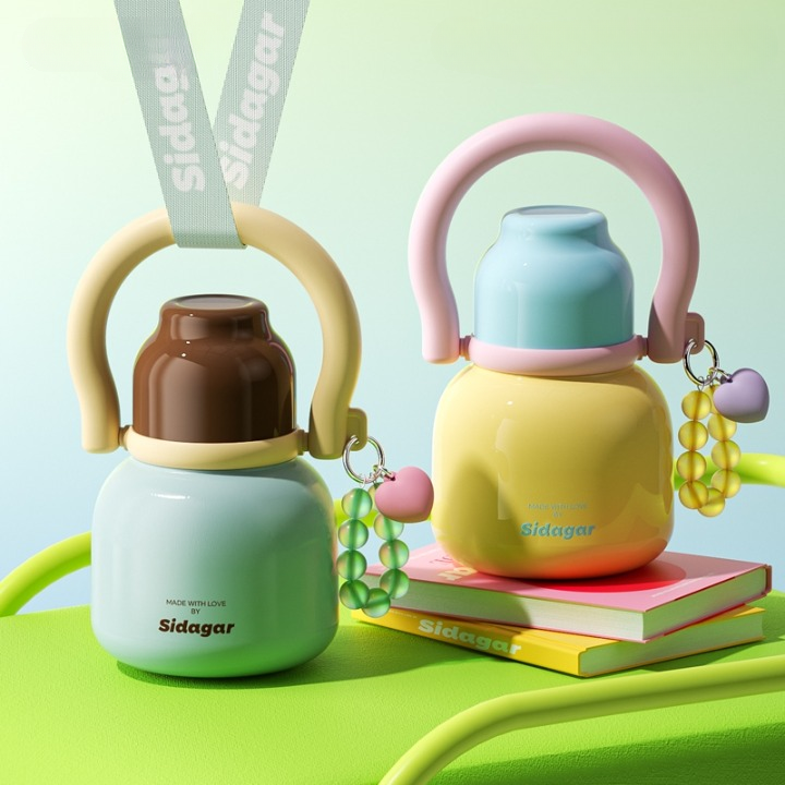 Cute Insulated Bottle With Charm
