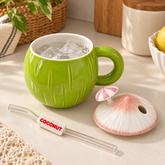Coconut Ceramic Mug — open use